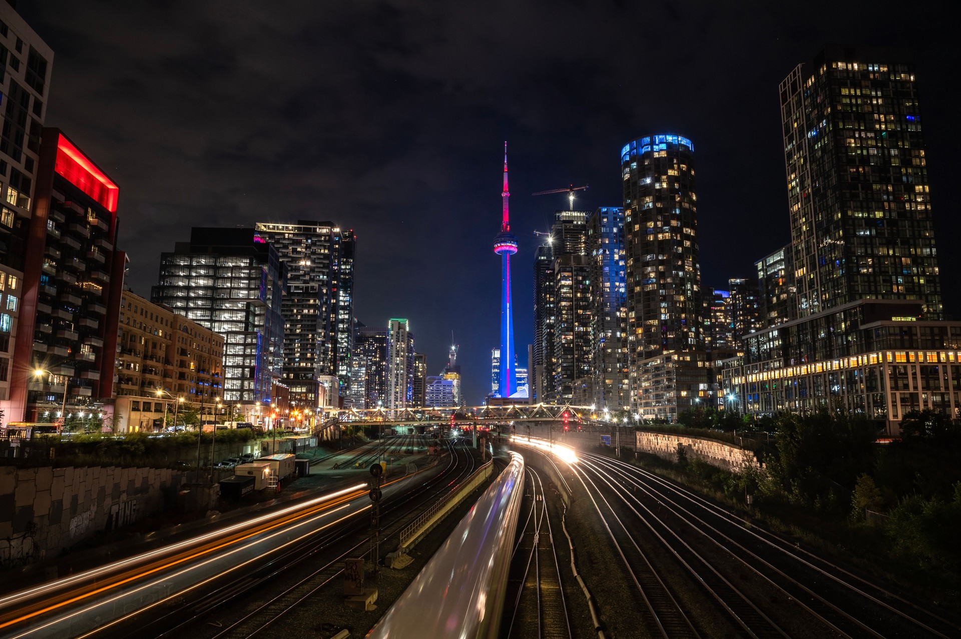 Downtown Toronto at night